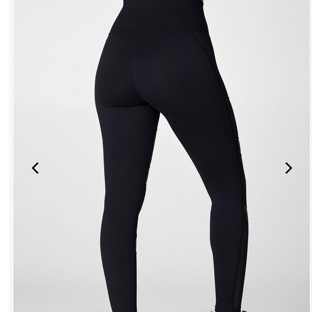 Fabletics black high waisted statement leggings